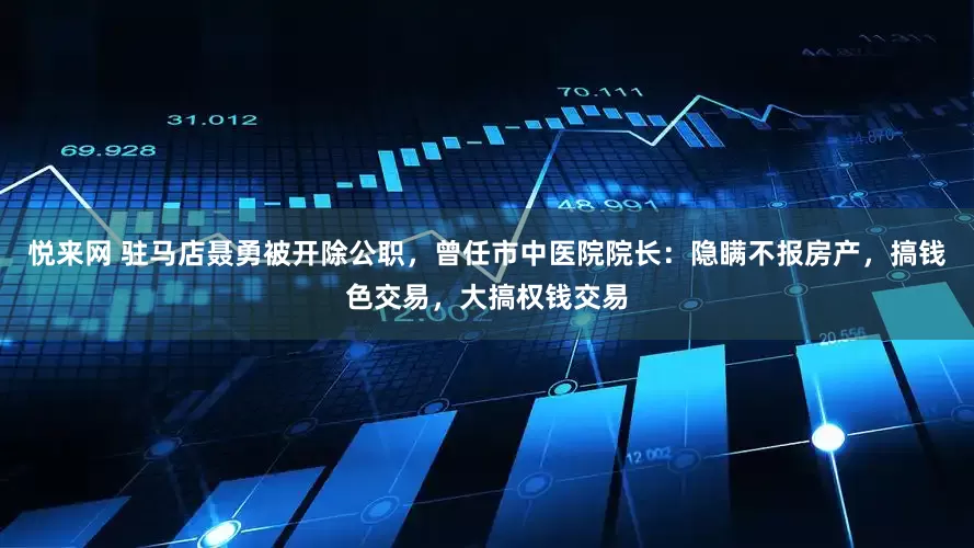 悦来网 驻马店聂勇被开除公职，曾任市中医院院长：隐瞒不报房产，搞钱色交易，大搞权钱交易